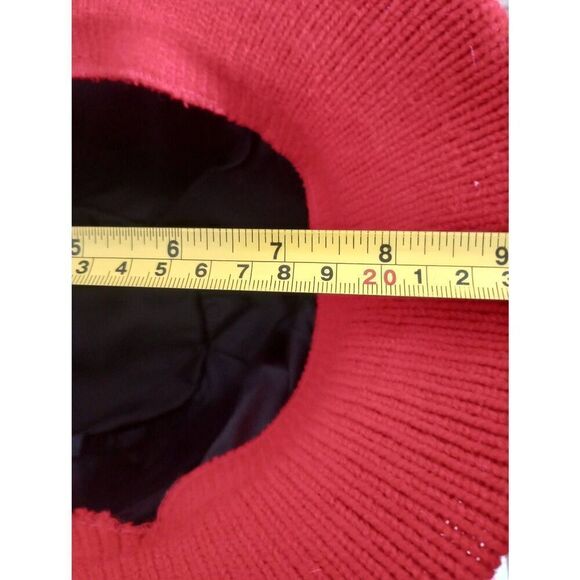 VTG  red isotoner hat, fascinator, balaclava, weather shed - Picture 8 of 8